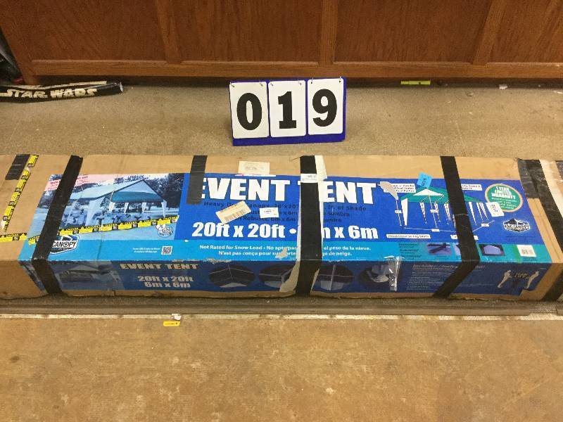 lot 19 image: Event Tent 20 x 20 stock and actual photos used to display item