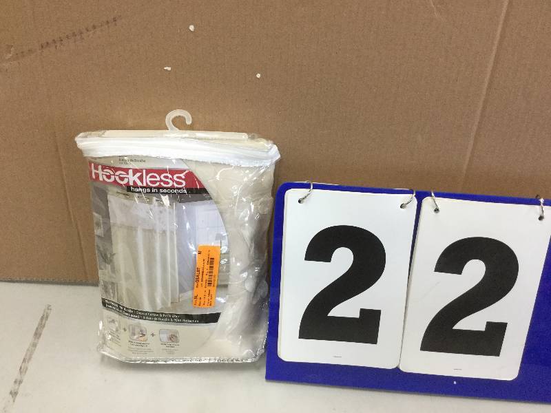 lot 22 image: Hookless Shower Curtain Peva liner Never used