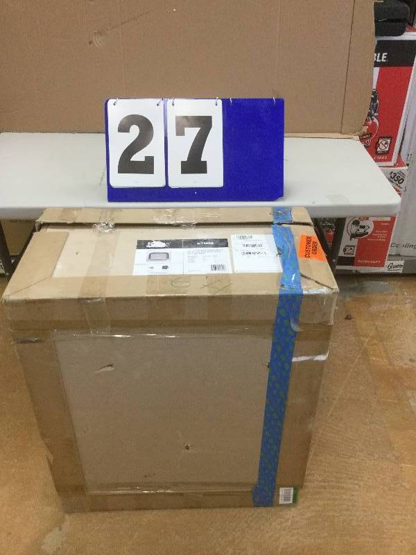lot 27 image: KRAUS 25 Inch Topmount Single Bowl 18 Gauge Stainless Steel Kitchen Sink model KTM25 never used