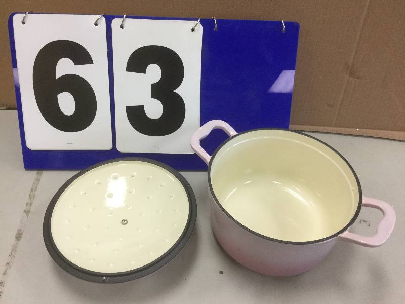 lot 63 image: Food Network 5.5-qt. Enameled Cast-Iron Dutch Oven