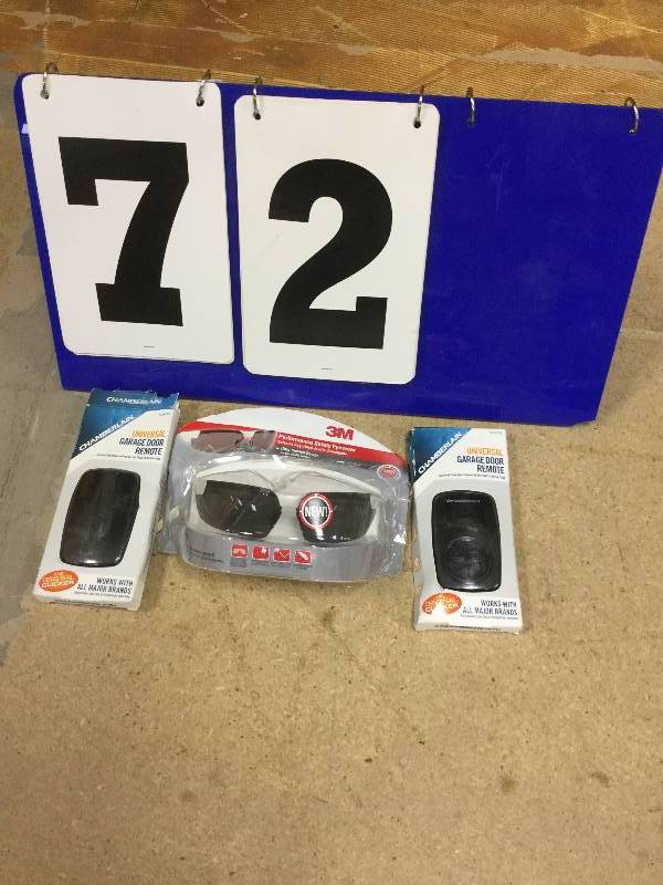 lot 72 image: Lot of Garage opener and safety Glass