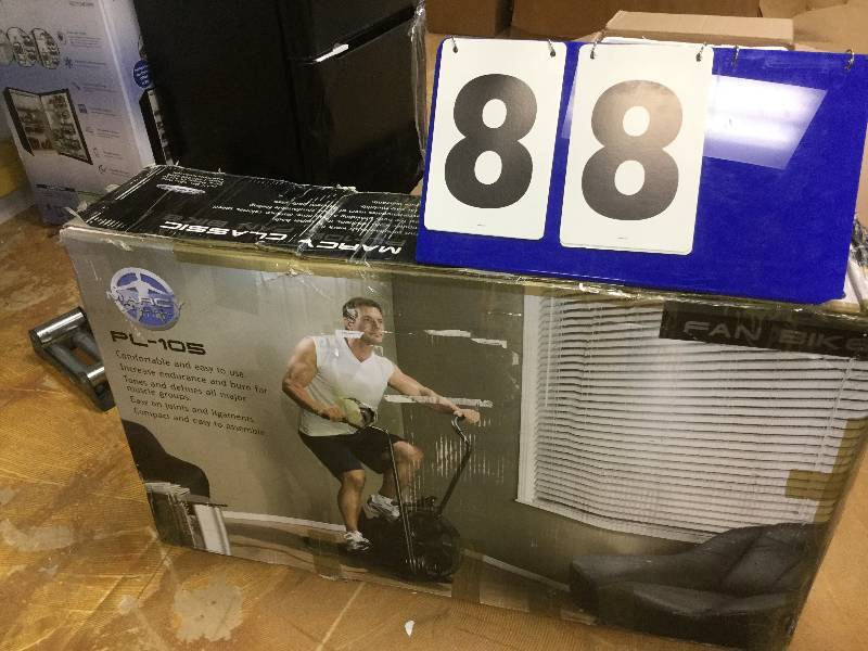 lot 88 image: Marcy Classic PL105 Upright Fan Exercise Bike Cycle stock and actual photos used to display item