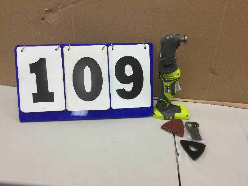 lot 109 image: Ryobi ONE 18-Volt JobPlus Base with Multi-tool Attachment Tool only  in like new conditions