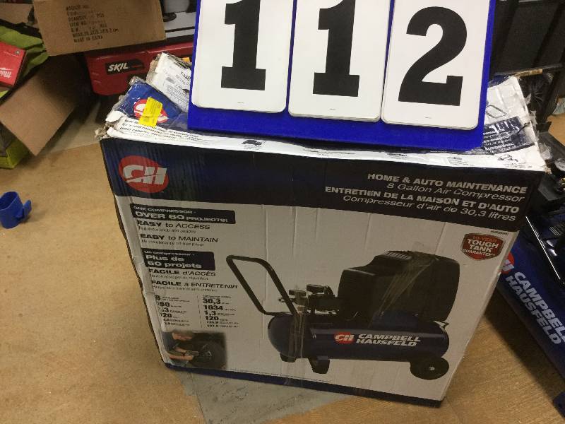 lot 112 image: Campbell Hausfeldt 8 Gal Air Compressor