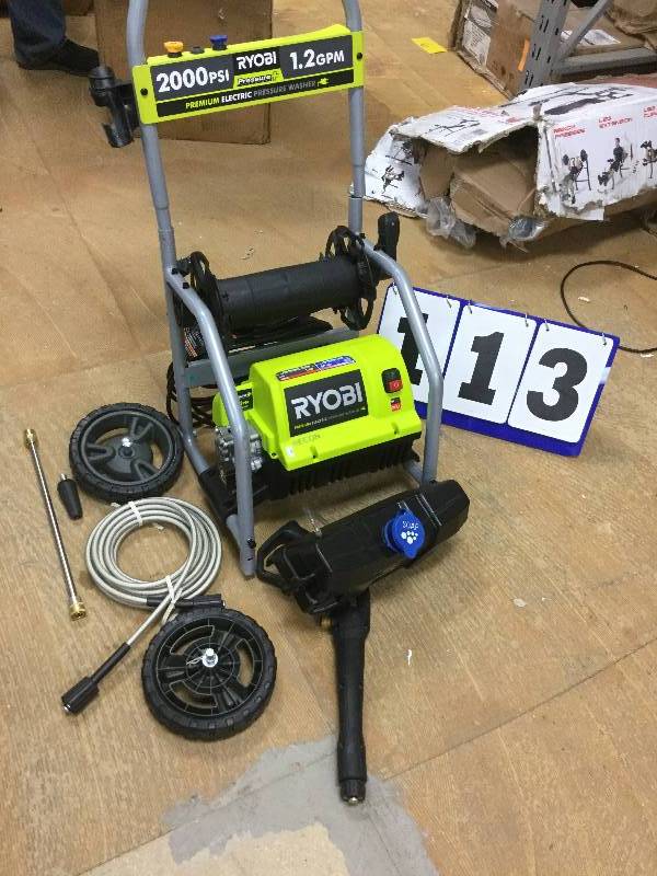 lot 113 image: Ryobi Factory Reconditioned 200 PSI AC Preassure Washer