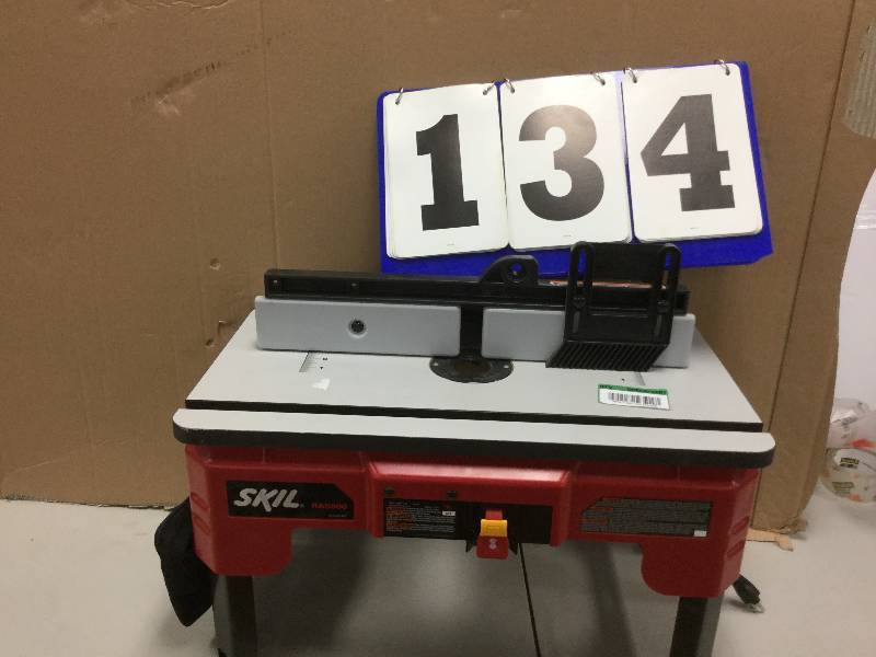 lot 134 image: Skil Router Table with Folding Leg Design never used