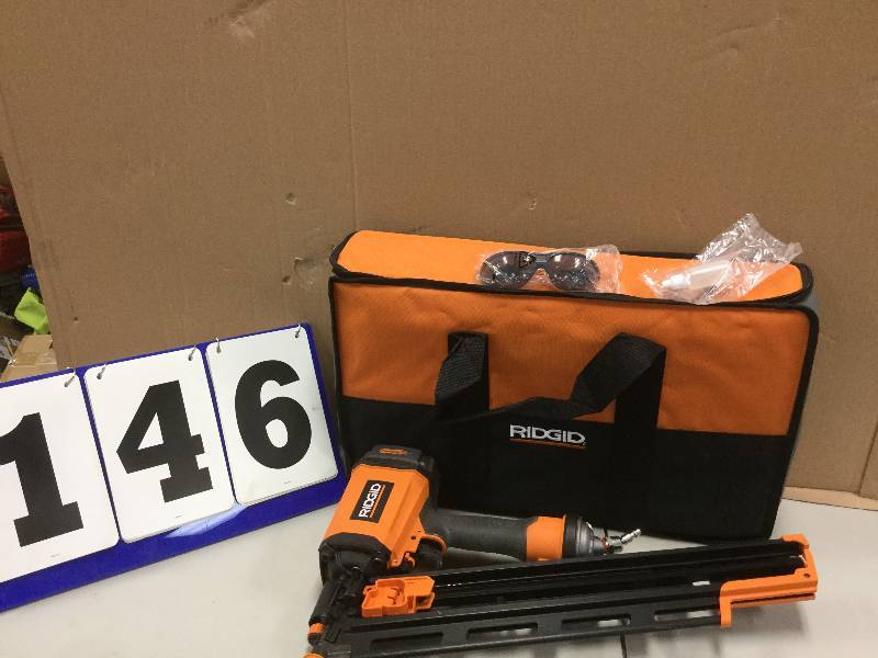 lot 146 image: Ridgid Nailers 312 in. RoundHead Framing Nailer R350RHE never used