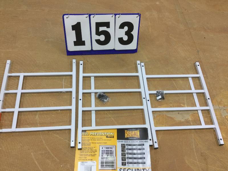 lot 153 image: 3 Sections of Segal Securtity window guards