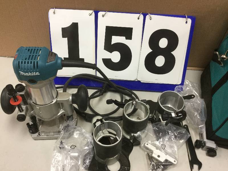 lot 158 image: Makita RT0701CX3 1-14 HP Compact Router Kit