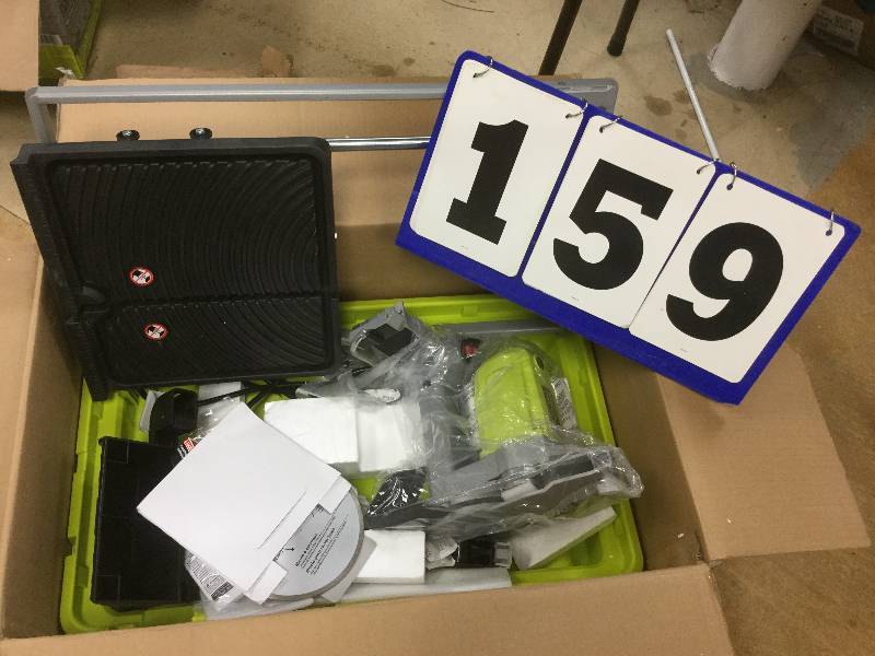 lot 159 image: Ryobi 7 Overhead Tile Saw Never used