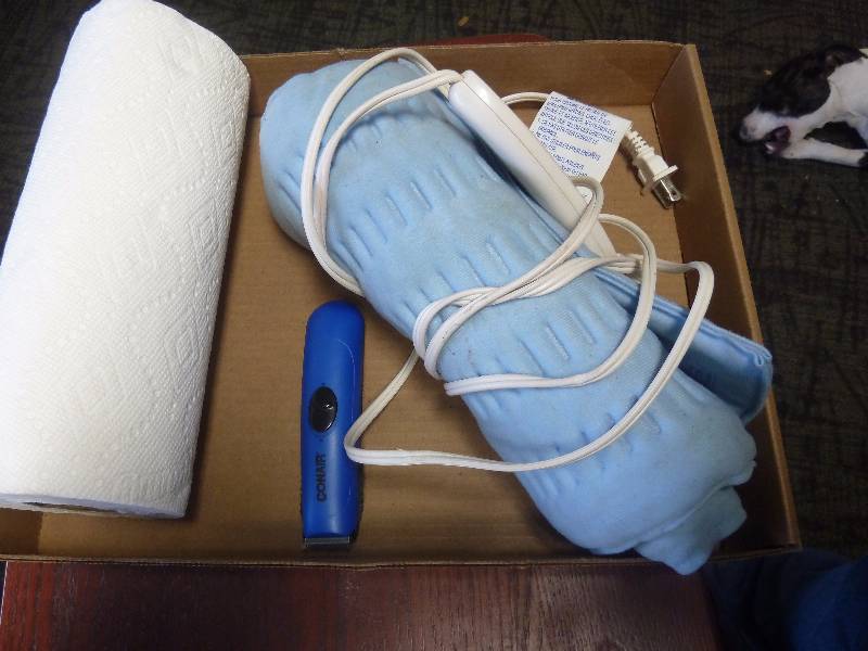 lot 66 image: Heating Pad and Electric Razor