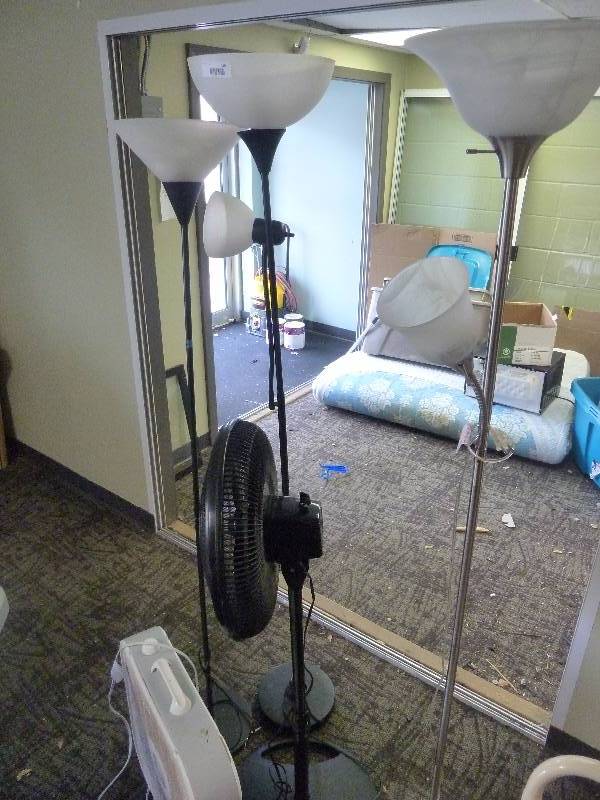 lot 105 image: Floor Lamps and Fans