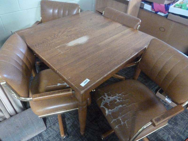 lot 113 image: Dining Room Table with Four Chairs