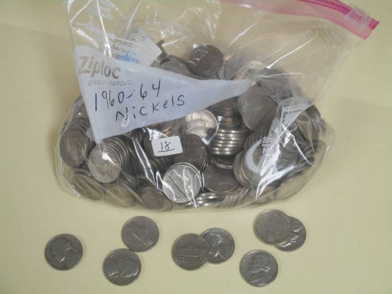 Bag Of (300) 1960-1964 Nickels, Uns...