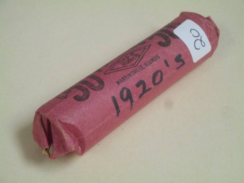 Full Roll Of 1920s Pennies, Unsear...