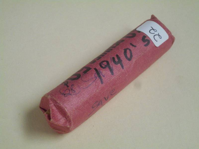 Full Roll Of 1940s Pennies, Unsear...