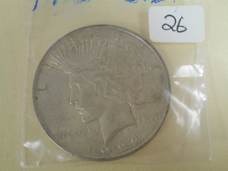 1922 Peace Silver Dollar, 90% Silve...