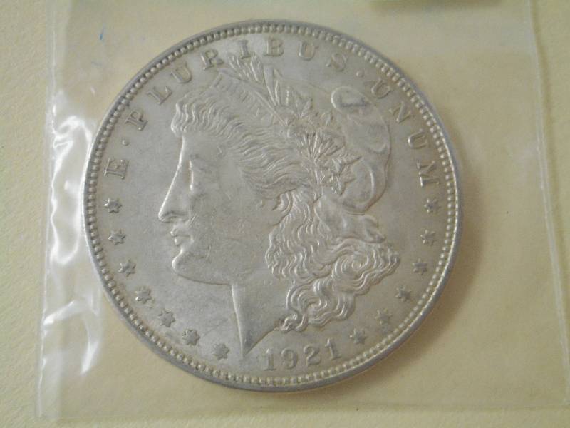 1921 Morgan Silver Dollar, 90% Silv...