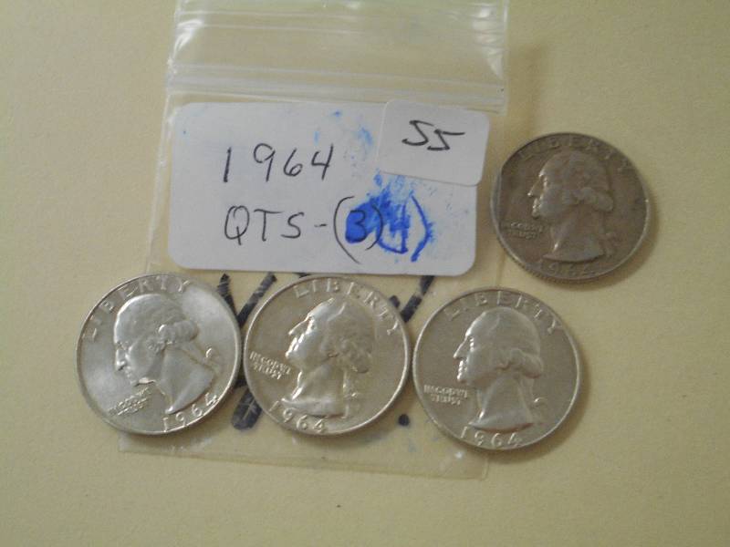 (4) 1964 Washington Quarters ...