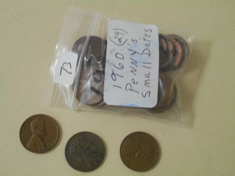 (29) 1960 Small Date Pennies ...