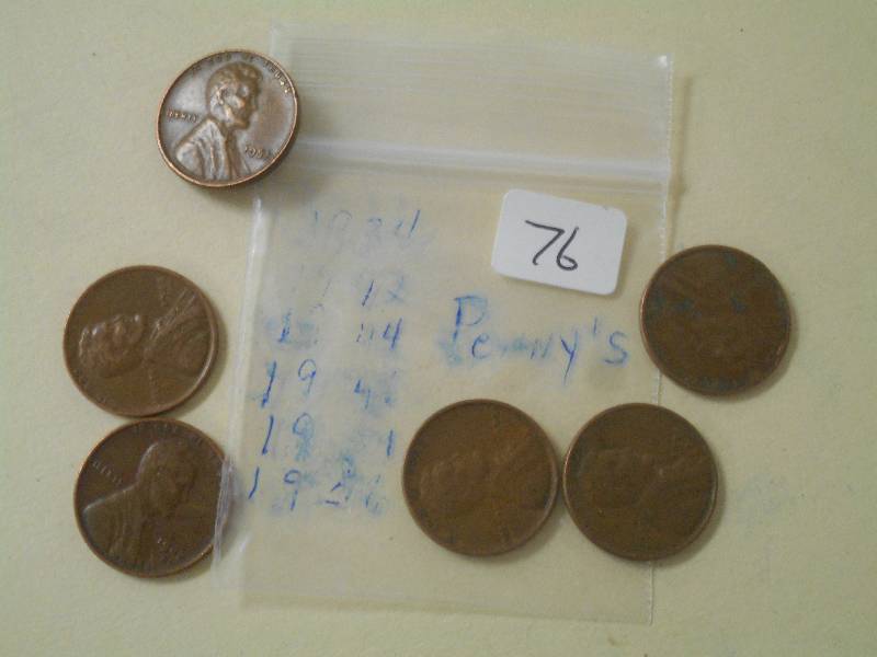 (6) Pennies 1934, 1942, 1944, 1946...