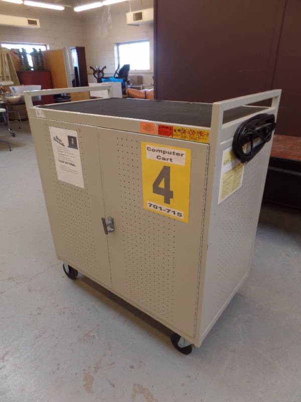 Rolling Laptop Storage and Power Cart
