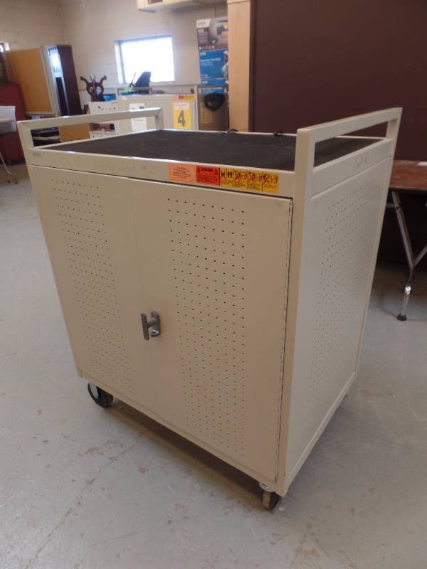 Rolling Laptop Storage and Power Cart