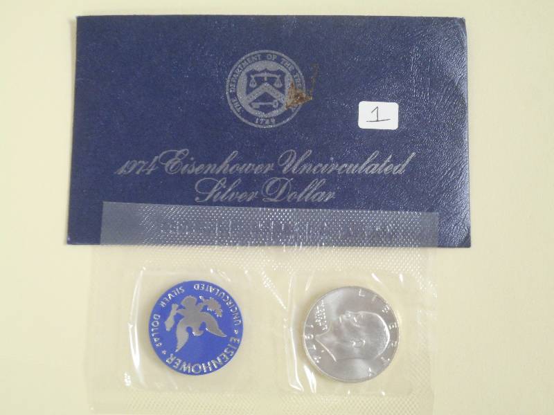 1974 UNC Eisenhower Silver Dollar, ...