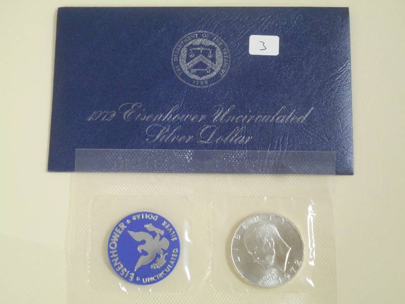 1972 UNC Eisenhower Silver Dollar, ...