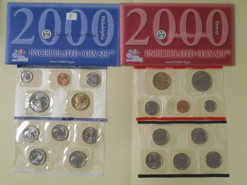 2000 US P-Mint & D-Mint UNC Set---(...
