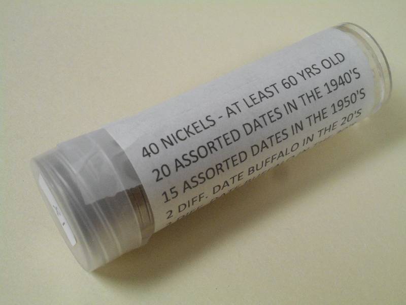 (1) Roll Of (40) Assorted Nickels--...