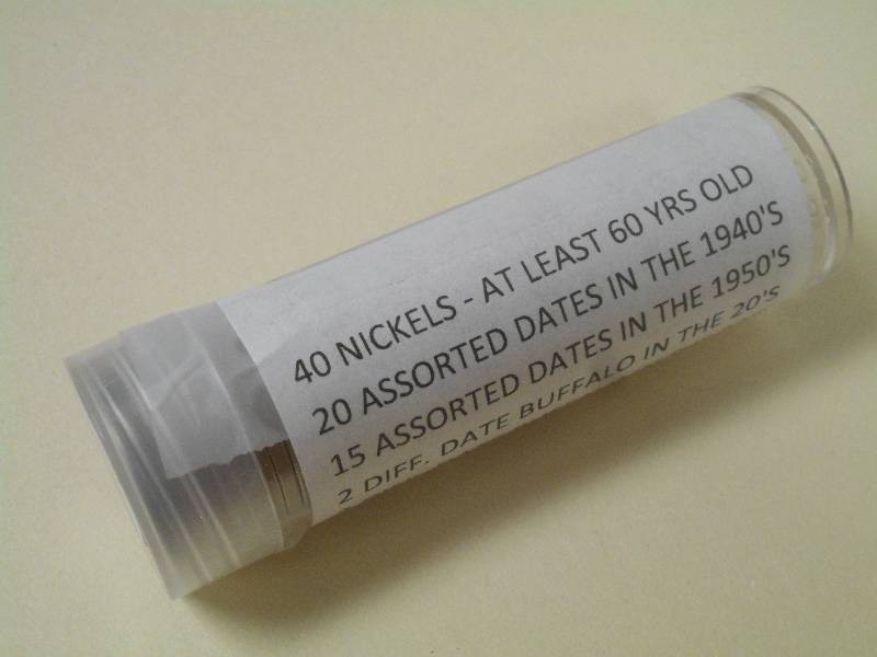 (1) Roll Of (40) Assorted Nickels--...