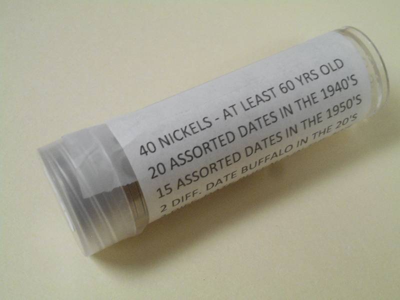(1) Roll Of (40) Assorted Nickels--...