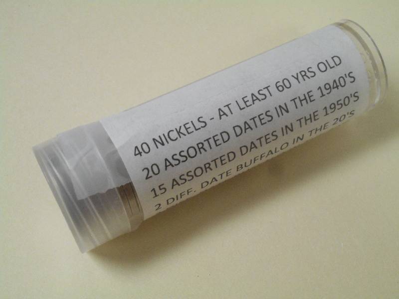 (1) Roll Of (40) Assorted Nickels--...