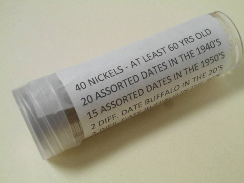 (1) Roll Of (40) Assorted Nickels--...
