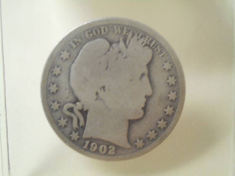 1902 Barber Half Dollar, 90% Silver...
