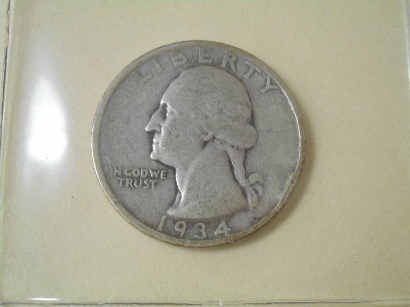 1934 Washington Quarter, 90% Silver...