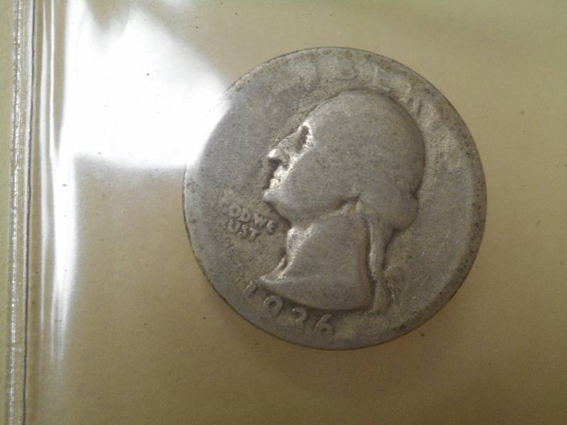 1936-D Washington Quarter, 90% Silv...