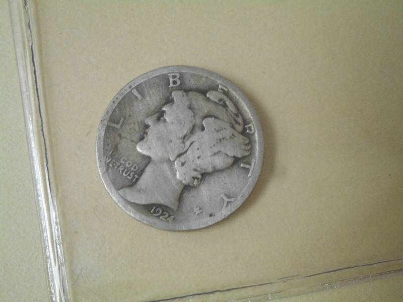 1924 Mercury Dime, 90% Silver Coin ...