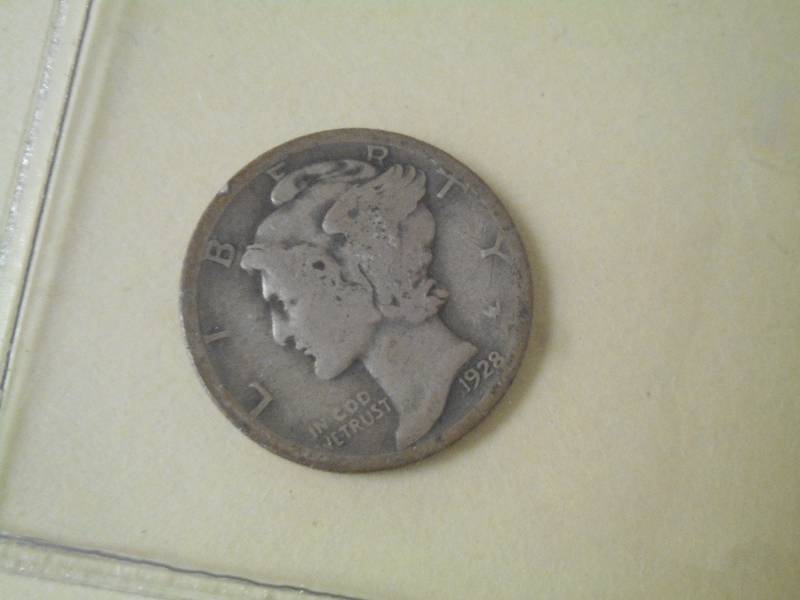 1928 Mercury Dime, 90% Silver Coin ...