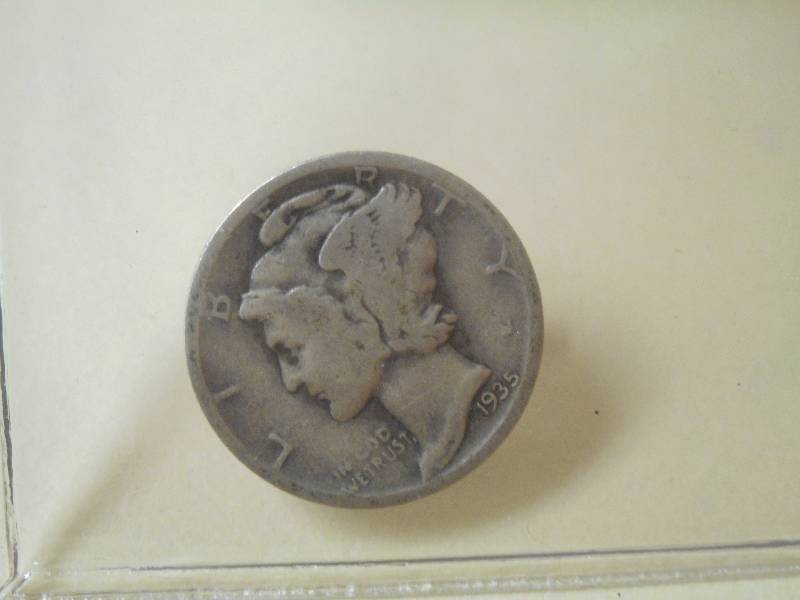 1935 Mercury Dime, 90% Silver Coin ...