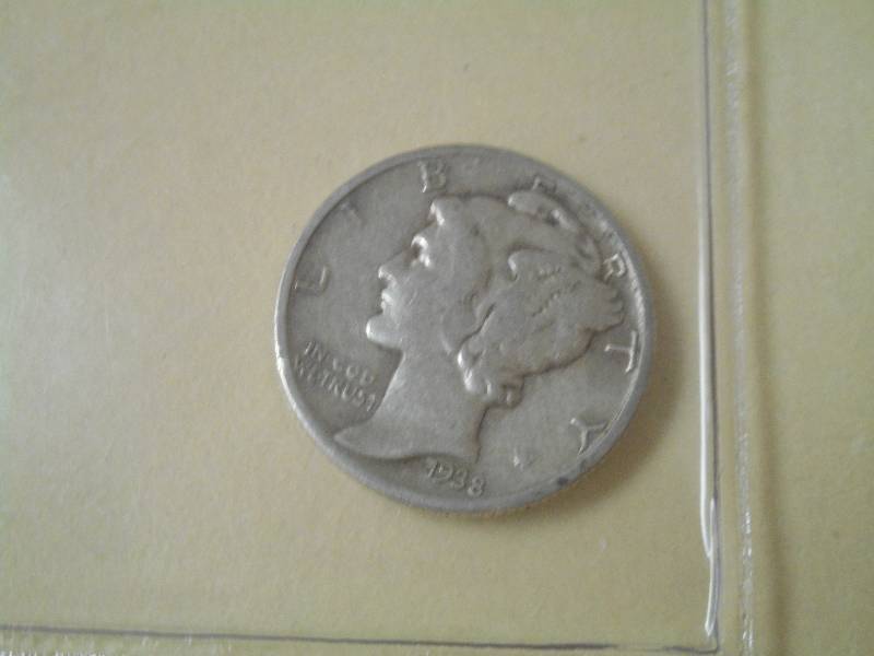 1938 Mercury Dime, 90% Silver Coin ...