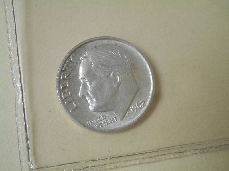 1962 Roosevelt Dime, 90% Silver Coi...