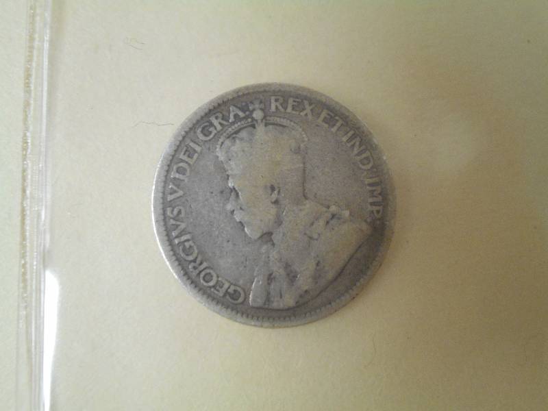 1919 King George V Canadian Dime, 9...