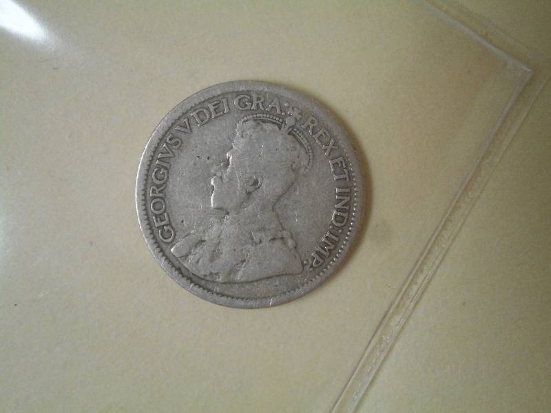 1924 King George V Canadian Dime, 9...