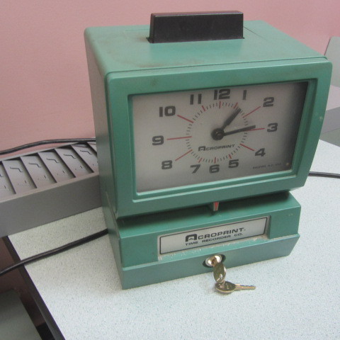 lot 44 image: Time Clock & Rack