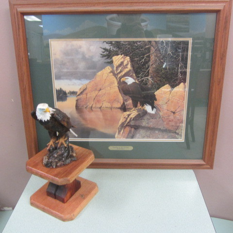 lot 54 image: Eagle Print & Figure