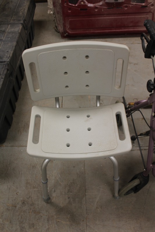 Shower Chair, Walker, and Scale