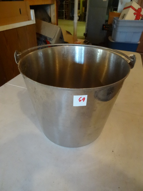 lot 69 image: Stainless Milk Bucket