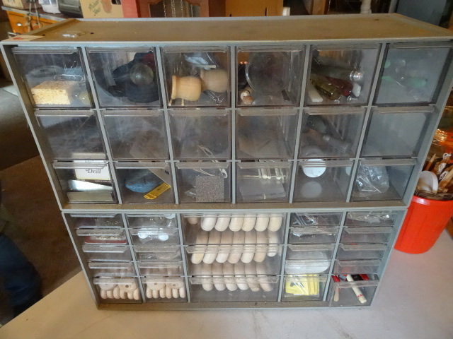 lot 95 image: Hardware Cabinet Filled